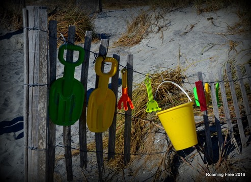 Toys at the beach