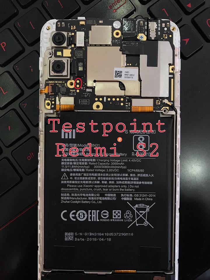 Ini dia letak Test Point Xiaomi Redmi S2 | DADROIDRD