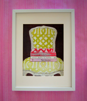 Now available the LARGE Courtney Barnes Chair print framed in white here