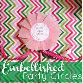 Embellished Crepe Paper Pinwheels (Party Circles)