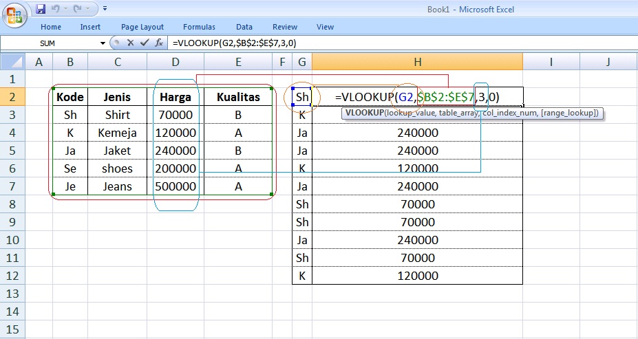 Fungsi Vlookup dan Hlookup pada Ms. Excel  Udi Nugroho