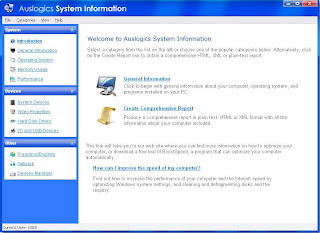 AusLogics System Information : Main Window