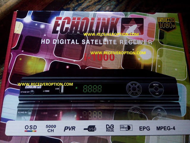 ECHOLINK i-1000 HD RECEIVER AUTO ROLL POWERVU KEY NEW SOFTWARE