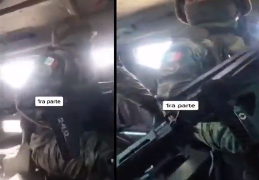 Video. Así es captado un enfrentamiento de Soldado dentro de un blindado SandCat dela SEDENA