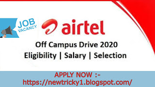 Airtel Off Campus Drive 2021 | Software Engineer | Salary 14.75 to 17.5 LPA