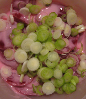 roasted beets in honeyed yogurt