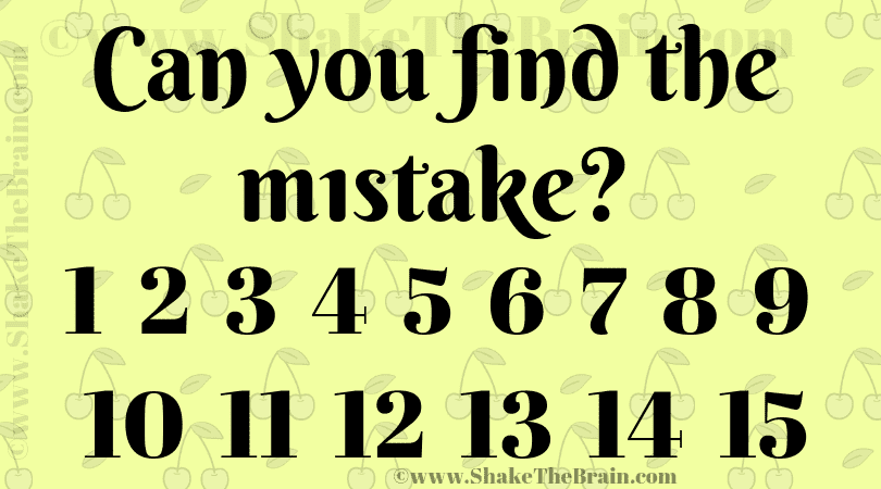 Find The Mistake Picture Puzzle