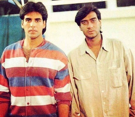 Old Photo: Ajay Devgan with Akshay Kumar