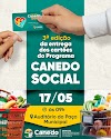 Terceira entrega de cartões do Canedo Social beneficia 302 famílias