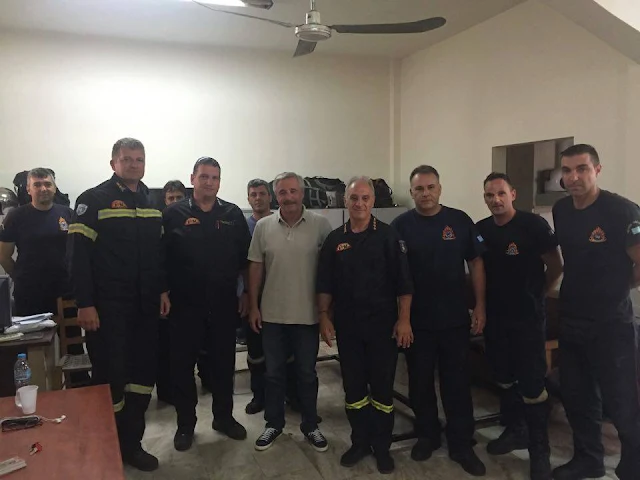 Επίσκεψη Μανιάτη στην Πυροσβεστική Υπηρεσία Ναυπλίου