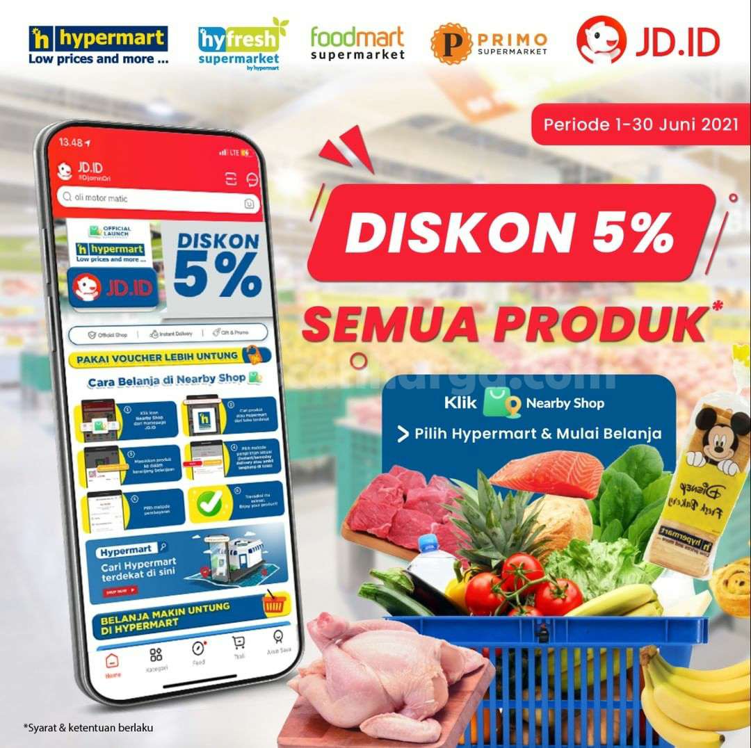 Promo Hypermart Diskon 5% Belanja online via JD.ID