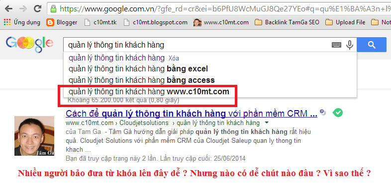 Hướng dẫn đưa từ khóa lên Google Search Box