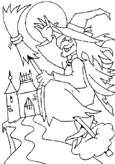 Halloween Witches for Coloring, part 2