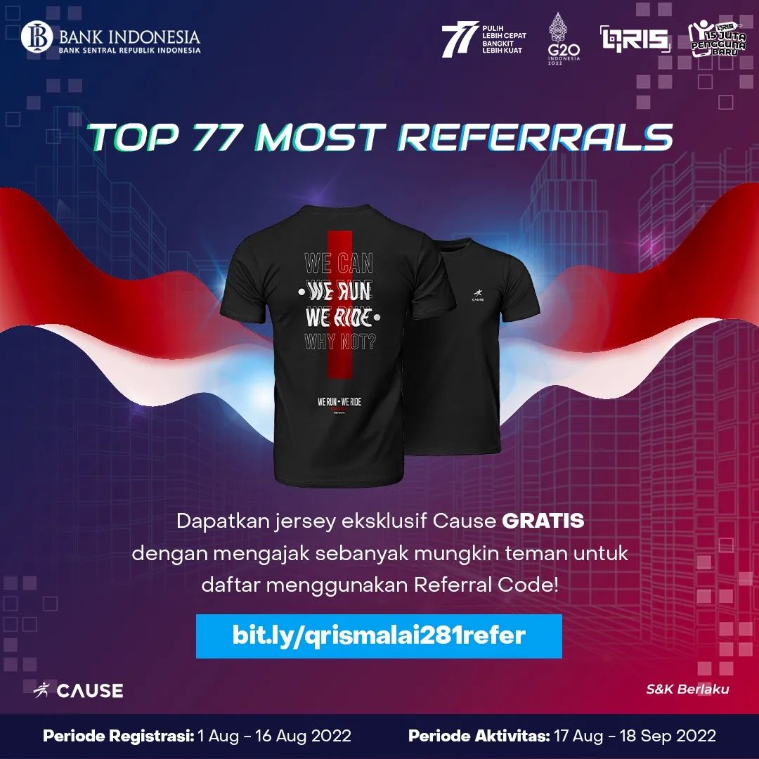 Ref Jersey 🔍 QRIS Malai 28.1K - South Sulawesi Virtual Run • 2022 Ref Jersey 👕 QRIS Malai 28.1K - South Sulawesi Virtual Run • 2022