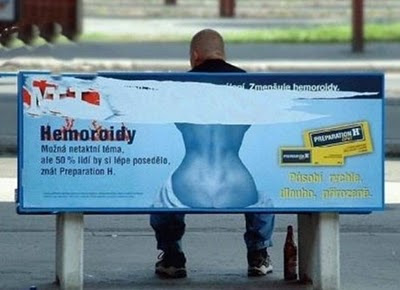 Hemoroidy Funny Ad Illusion