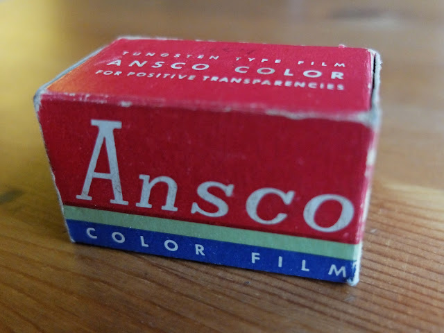 Ansco tungsten type film for positive transparencies, exp 05/1951, verpakking