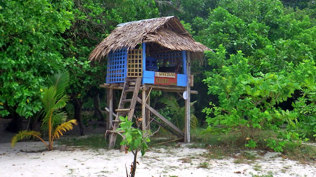 a guardhouse for the bantay dagat of Canigao Island fish sancturay