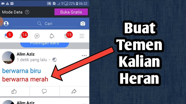 Cara Membuat Tulisan Berwarna-Warni Seperti Pelangi Di Status FB Terbaru