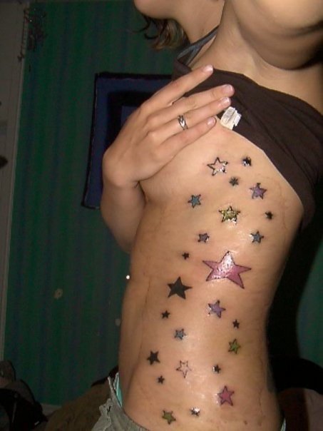seven star tattoo. Picture With Star Tattoo