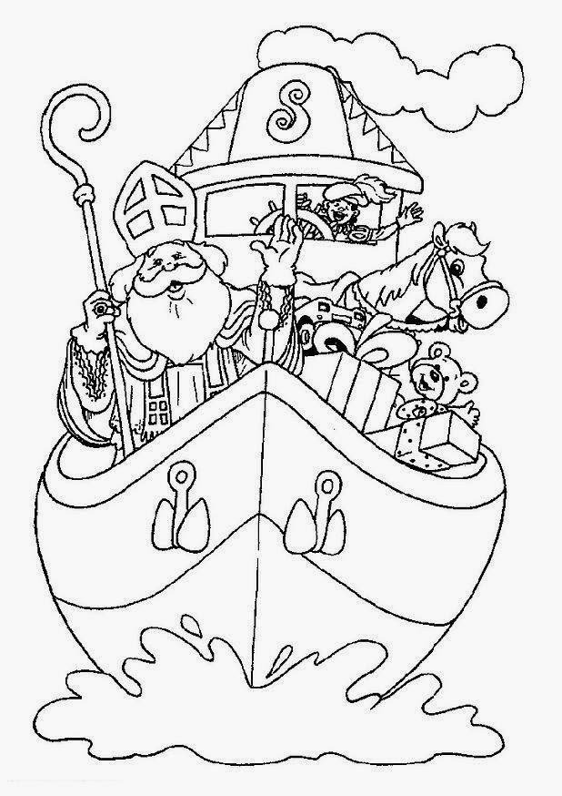 coloriages de saint nicolas imprimer