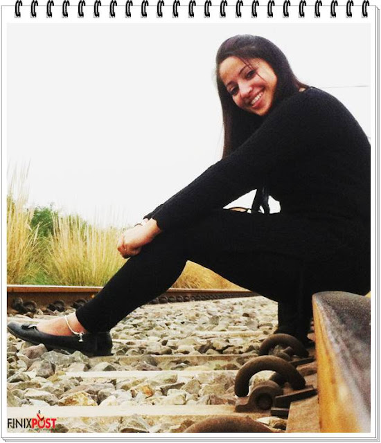 Manpreet Kaur on railway tracks