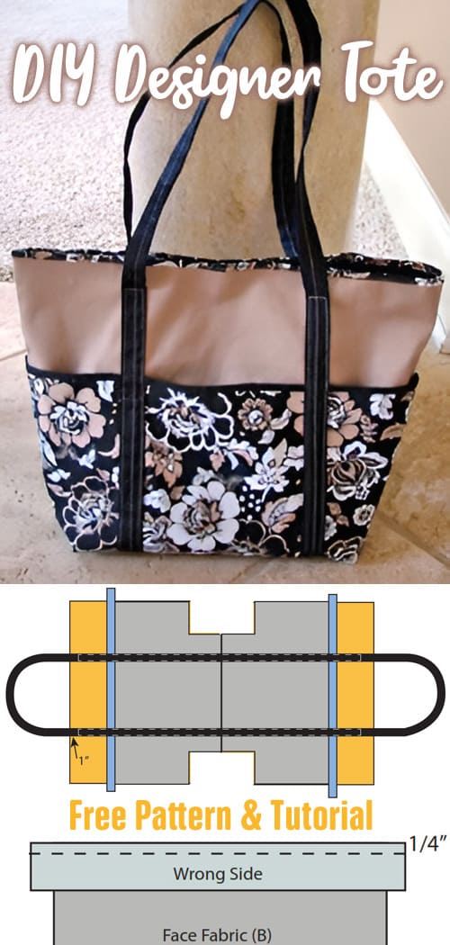 Designer Tote Bag Tutorial & Pattern