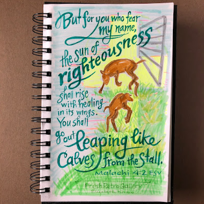 But for you who fear my name, the sun of righteousness shall rise with healing in its wings. You shall go out leaping like calves from the stall.  Malachi 4:2