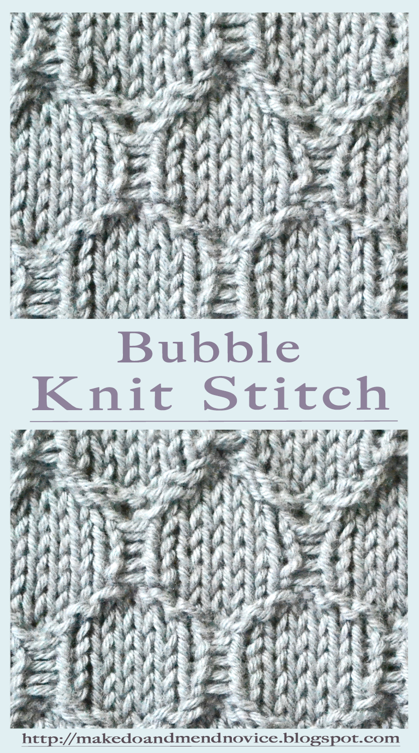 Bubble Knit Stitch Tutorial