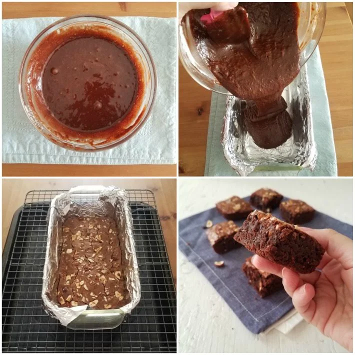 Receta de brownie de chocolate, cacao y nueces hecho en casa