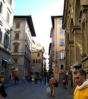 Typical street in Florence.