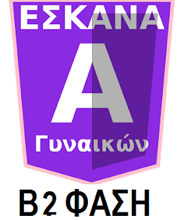 Το πρόγραμμα της Β2 φάσης του πρωταθλήματος γυναικών 