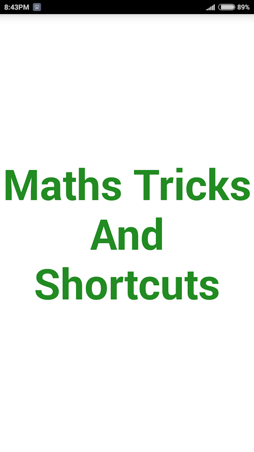 MATHS SHORT CUTS