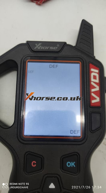 Xhorse VVDI Key tool "DEF" not back to normal 01