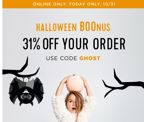 Old Navy 31% off Halloween Boonus Promo Code