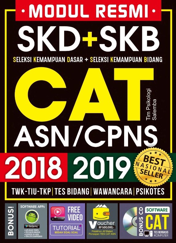 Downoad Buku Modul Resmi SKD dan SKB CAT CPNS 2018-2019