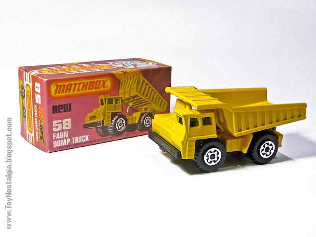 MATCHBOX Superfast - Faun Dump Truck- No. 58 Made in England - 1976 (Lesney England)