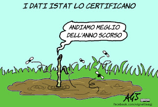 istat, renzi, economia, ripresa, stagnazione, vignetta, satira