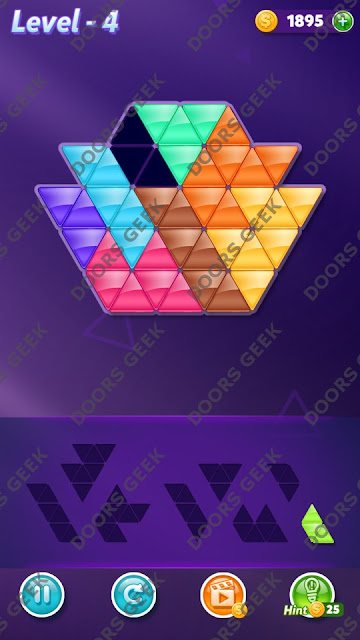 Block! Triangle Puzzle Proficient Level 4 Solution, Cheats, Walkthrough for Android, iPhone, iPad and iPod