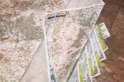 Mapas en tela de New Forest