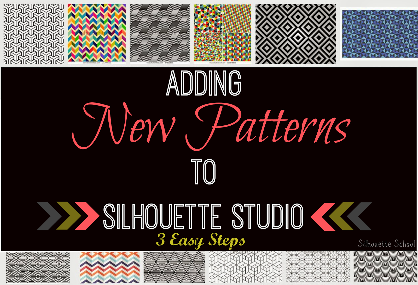 Patterns, Silhouette Studio, silhouette 101, silhouette america blog, silhouette studio tutorials