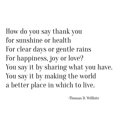 how do you say thank you -- willhite