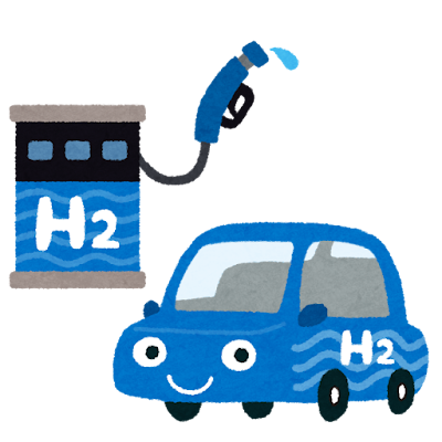 水素自動車のイラスト