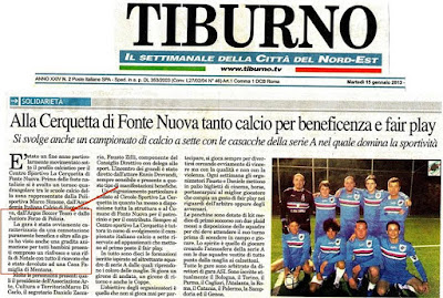 Fonte Nuova. Campo Sportivo "Club La Cerquetta" ARGOS Soccer TEAM Forze di Polizia Nota Stampa - Tiburno