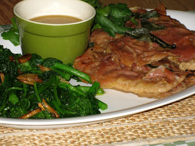 Serve saltimbocca with broccoli rabe and reserved pan sauce