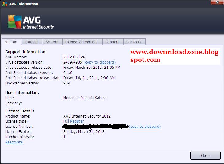 AVG Internet Security 2012, 1 computer, 1 year License ~ DownloadZone