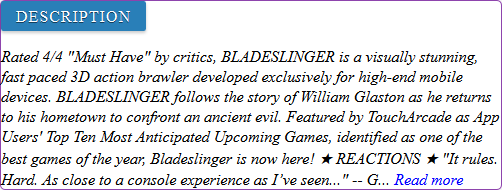 Bladeslinger FREE game review