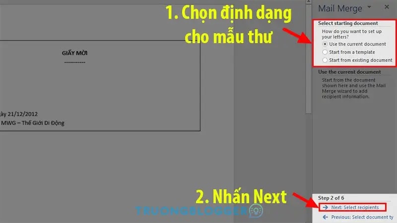 Cách sử dụng Mail Merge đơn giản và cập nhật mới nhất