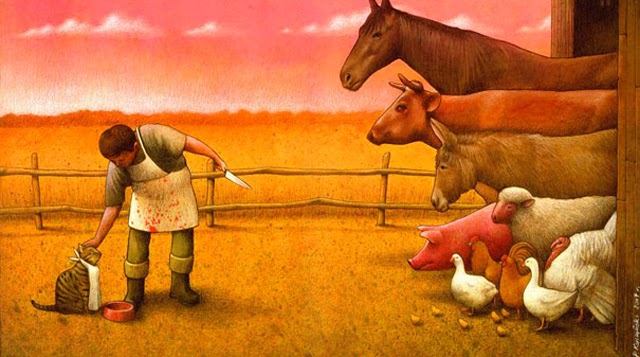 Ilustraciones satíricas reflexionar Pawel Kuczynski