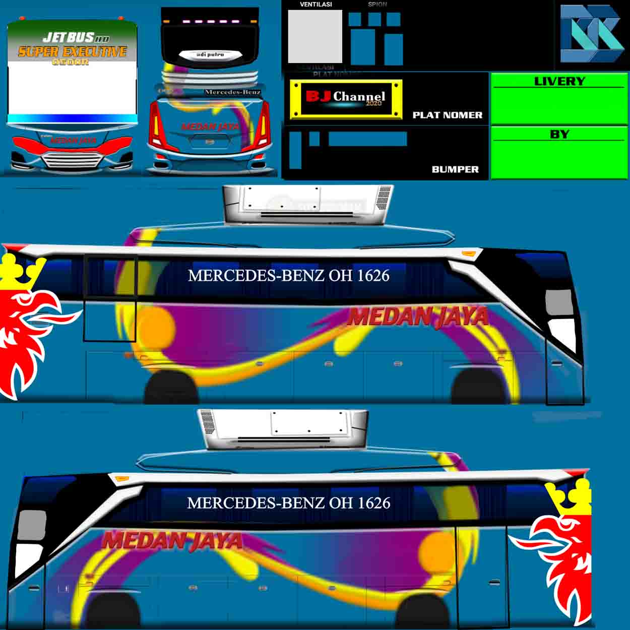 download livery bus medan jaya terbaru