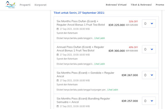 harga tiket masuk dufan